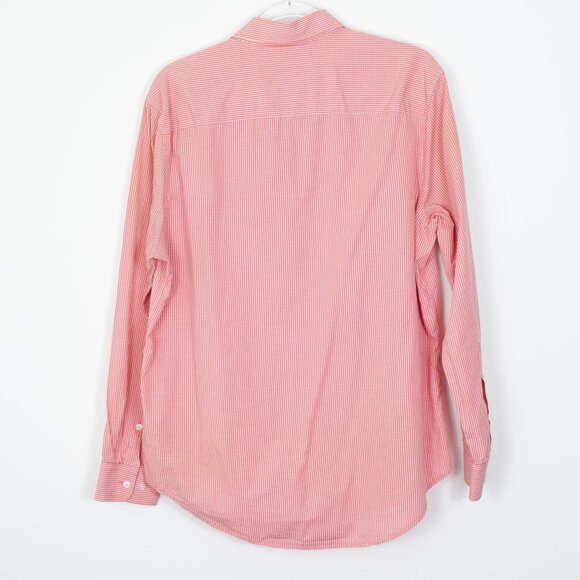 Perry Ellis Mens City Fit Button Down Shirt Size L Plaid Long Sleeve Office Work - Picture 6 of 7